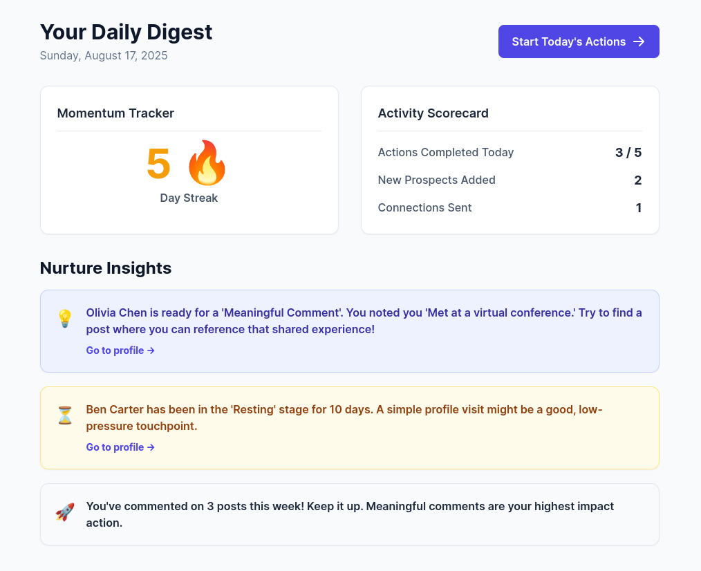 Kutomo Nurture Simple UI